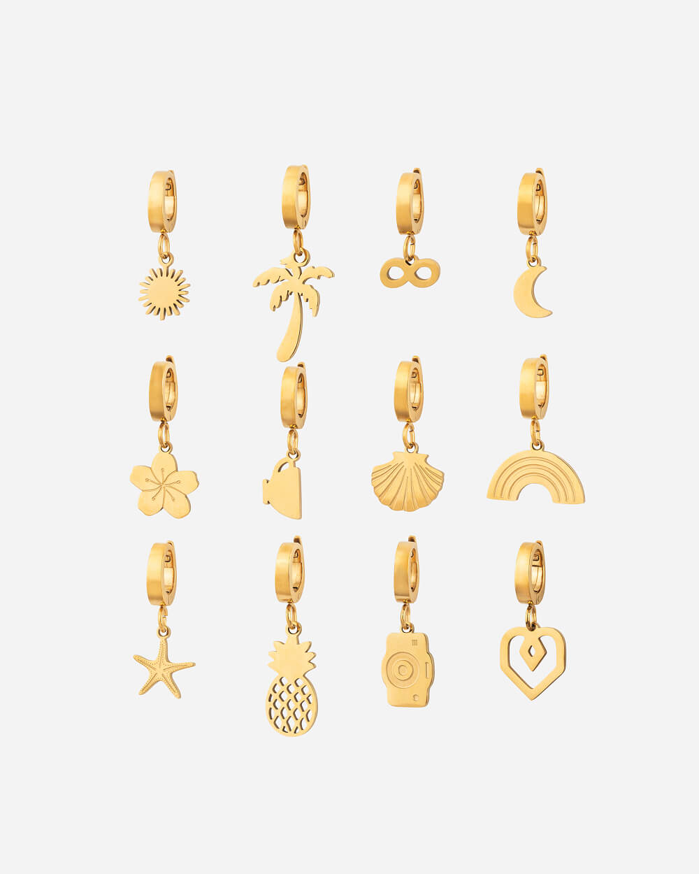 CHARM Tropical Flower - Gold
